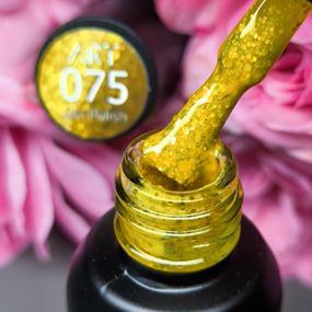 Гель-лак ART in detail 75 (золотисто-жовтий з іскристими блискітками) 6мл