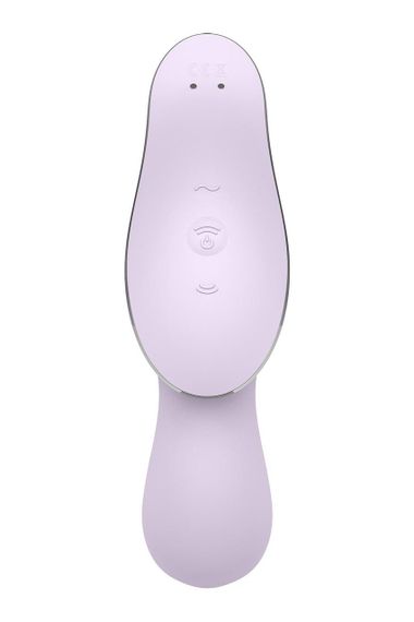 Двойной вибратор с вакуумной стимуляцией Satisfyer Curvy Trinity 2 сиреневый sexstyle | Зображення 4