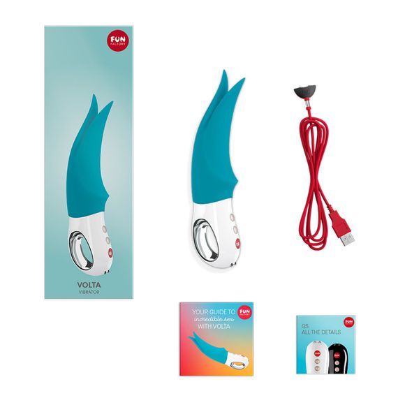 Вібратор для клітора Fun Factory VOLTA petrol, гнучкий подвійний кінчик | Зображення 5