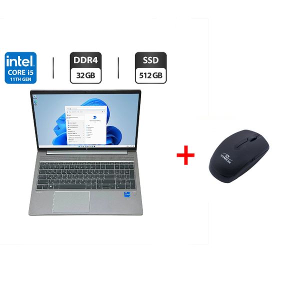 Мобільна робоча станція HP ZBook Power 15 G8 / 15.6" (1920x1080) IPS / Intel Core i5-11400H (6 (12) ядер по 4.5 GHz) / 32 GB DDR4 / 512 GB SSD / Intel UHD Graphics / WebCam / Windows 11 Pro б/в + Подарунок Бездротова миша USB / Wireless