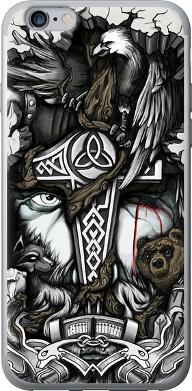 Чехол на iPhone 6 Plus Тату Викинг "4098u-48-17620"