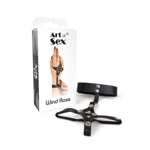 Прикраса на руку зі шкіри Art of Sex Wind Rose Чорне One Size | Зображення 2