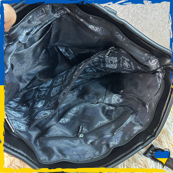 Сумка жіноча з ніжної екошкіри. Сумочка жіноча екошкіра. Сумка чорна жіноча | Зображення 4