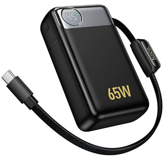 Портативний ЗП Power Bank Hoco Q53 Skillful PD65W 12000 mAh Black | Зображення 1