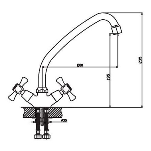 Змішувач для кухні Haiba SMES 271 HB0372 | Зображення 1