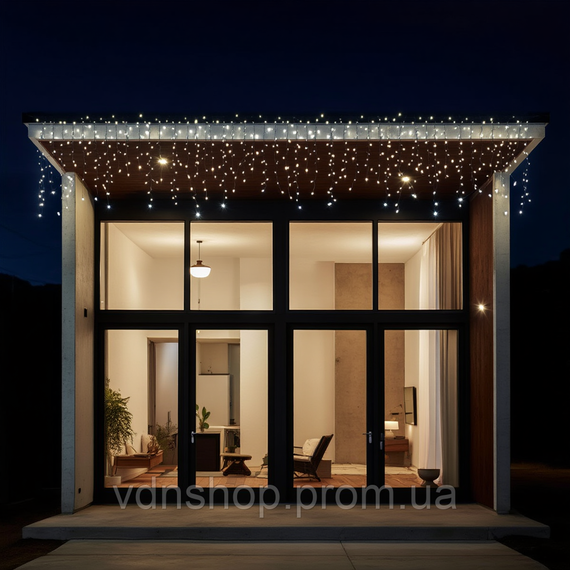 Вулична гірлянда Бахрома 12 м 200 LED білий провід Білий 12MWW | Зображення 1