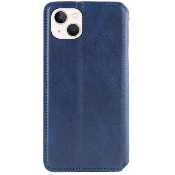 Шкіряний чохол-книжка GETMAN Cubic (PU) для Apple iPhone 13 (6.1") Синій | Зображення 1