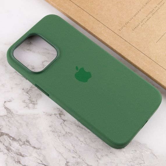 Чохол Silicone case (AAA) with Magsafe and Animation для Apple iPhone 13 Pro (6.1") Зелений / Clover | Зображення 6