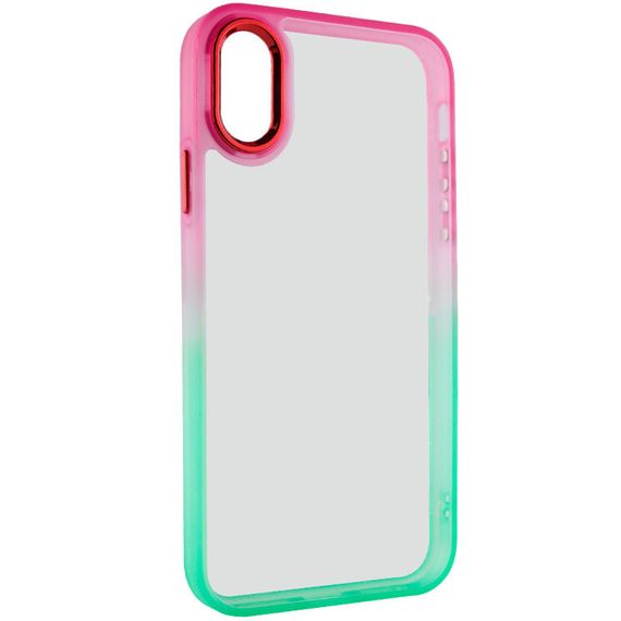 Чохол TPU+PC Fresh sip series для Apple iPhone XS Max (6.5") TPU+PC, Салатовый / Розовый