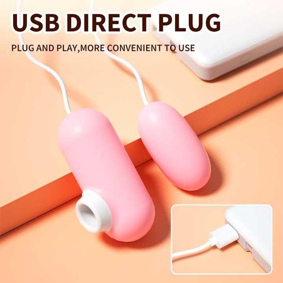 Двойное вакуумное виброяйцо "Вуманайзер" с USB-проводом – Вибраторы | Зображення 2