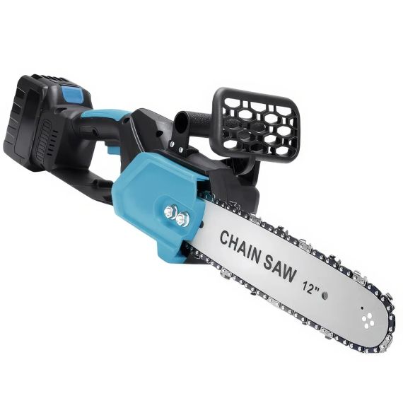 Ланцюгова пила з шиною 12 дюймів і 2 акумуляторами 48 В кейсі Electric Saw Blue | Зображення 8