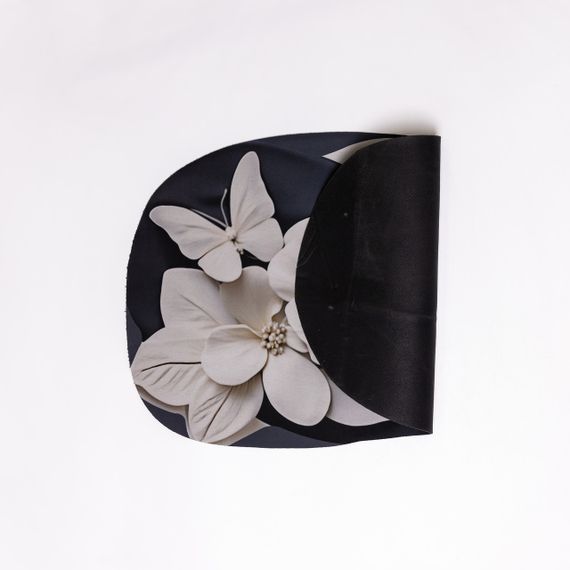 Коврик для ванной комнаты с 3D-эффектом Petal Relief 58*38 см диатомитовый Черный HP-42-38 | Зображення 1