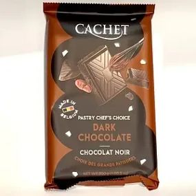 Шоколад чорний бельгійський Cachet Dark Chocolate 54% какао, 300 г, темний шоколад преміум