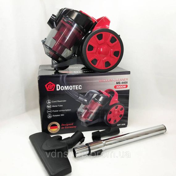 Колбовый безмешковый пылесос Domotec MS-4405 3000 Вт, Циклонный пылесос для уборки BU-66 | Зображення 9
