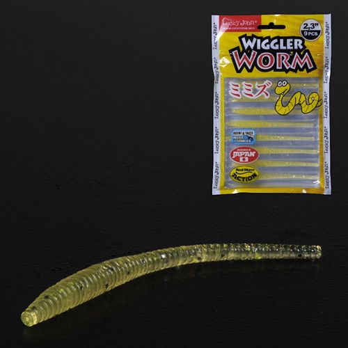 Слаги 2,3" съедобные искусственные LJ Лаки Джон Pro Series WIGGLER WORM 140153-071