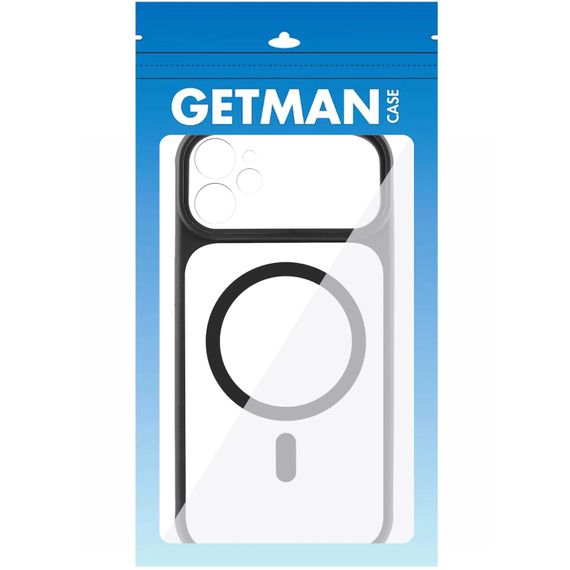 Чохол TPU+PC GETMAN Moon Clear with Magnetic Fit для Apple iPhone 12 Pro Max (6.7") Black | Зображення 1