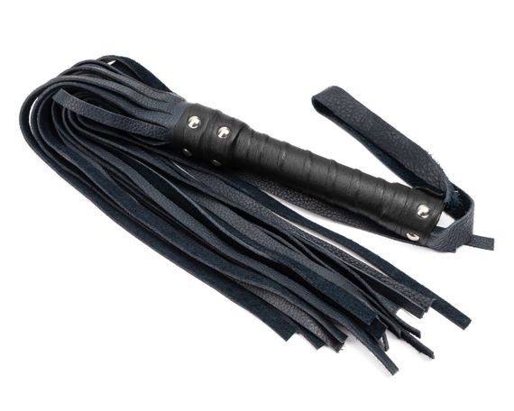 Флогер з натуральної шкіри Flirty Leather - Dark Blue, BM-00006 Sex Aura | Зображення 2