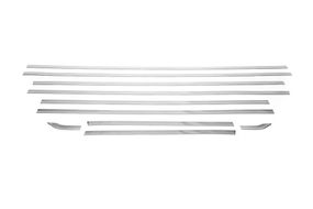 Нижние молдинги стекол длинная база (10 шт, нерж.) для Volkswagen Crafter 2017↗ гг.