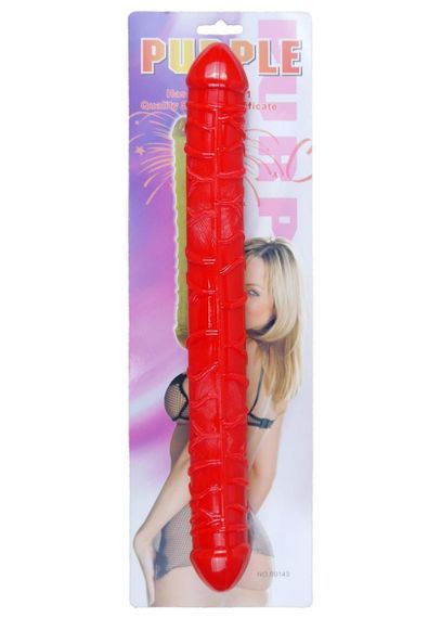 Двосторонній фалоімітатор - Flexible Double Dong Red Sex Aura | Зображення 4