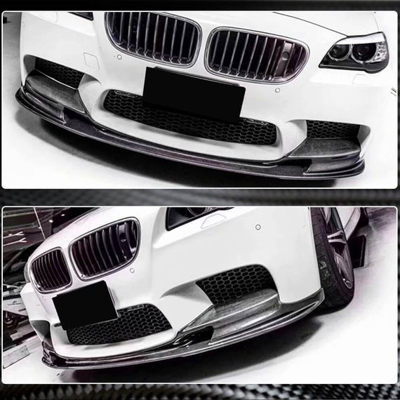 Накладка на передній бампер Lip V2 (для F10 M5, Карбон) для BMW 5 серія F-10/11/07 2010-2016 рр | Зображення 2
