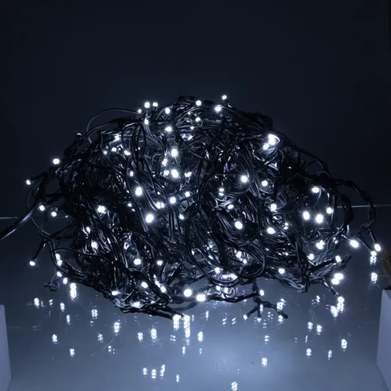 Вулична гірлянда Бахрома 25 м 405 LED білий, чорний дріт, ефект флеш | Зображення 2