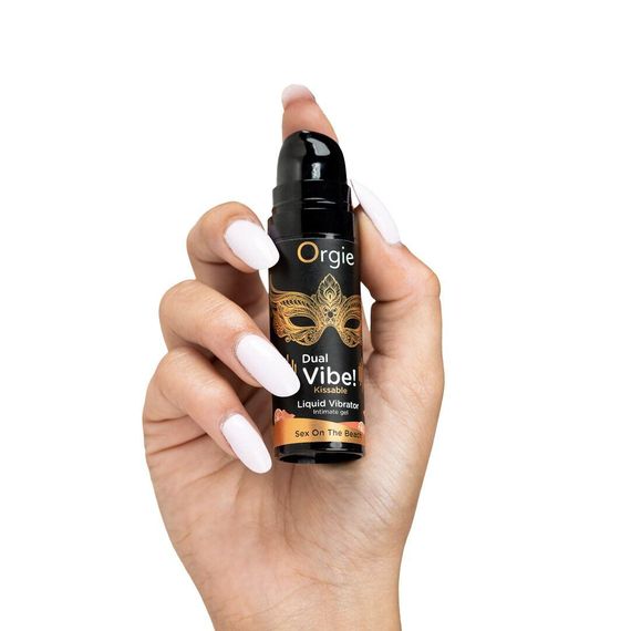 Рідкий вібратор Orgie Dual Vibe! Sex On The Beach Kissable Liquid Vibrator, 15 мл | Зображення 1