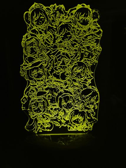 Акриловый светильник-ночник Genshin 3 желтый tty-n000831