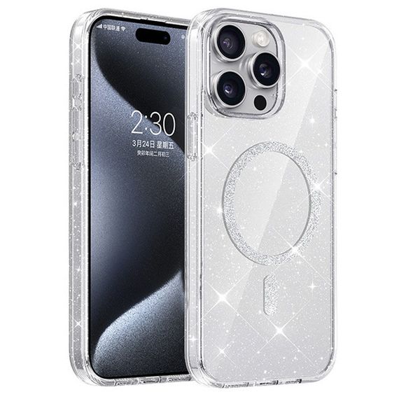 Чохол TPU Eclipse Sparkle Magnetic Fit для Apple iPhone 12 Pro / 12 (6.1") Clear