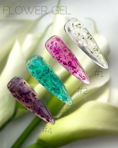 Гель з сухоцвітами Crooz Flower Gel №2 (прозоро-малиновий) 5 мл | Зображення 5