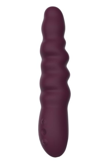 Вибратор классический рельефный Dream Toys ESSENTIALS Ripped Power Vibe, фиолетовый Sex Aura | Зображення 2