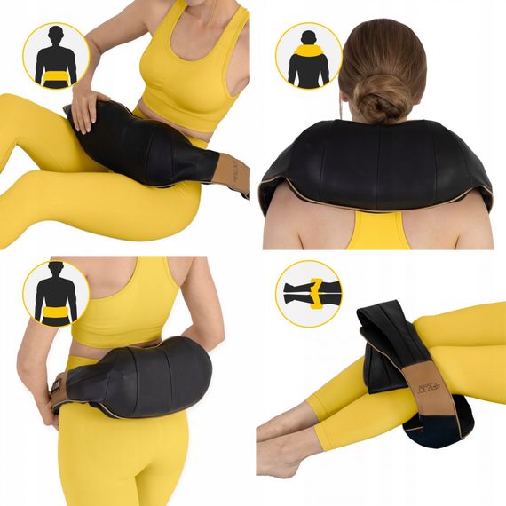 Накидка-масажер 4FIZJO Shiatsu Ultra+ для шиї та спини, акумуляторна 4FJ0566 Black/Gold (P-5907739319081) | Зображення 9