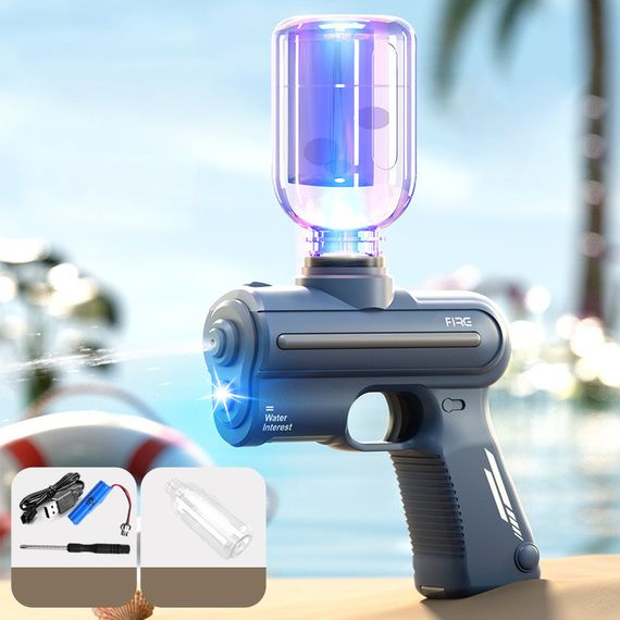 Водяний акумуляторний пістолет Water Gun 9007B (200ml) with lithium battery Blue | Зображення 3