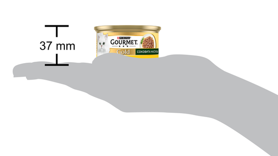 Влажный корм Purina GOURMET GOLD для взрослых котов, курица 85г | Зображення 3