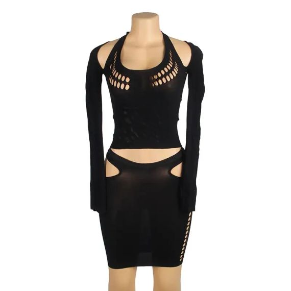 Комплект сексуальний Star Night топ із довгими рукавами + спідниця (без коробки) sexstyle | Зображення 5