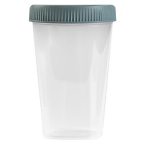 Контейнер пластиковий Curver 0.5 л (67032) прозорий з синьою кришкою, стакан для зберігання продуктів