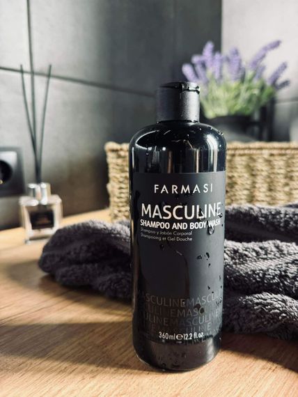 Чоловічий шампунь та гель для душу 2 в 1 Masculine Farmasi 360 мл | Зображення 1