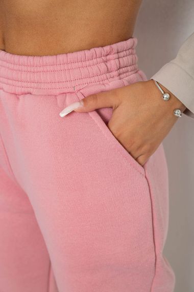 Спортивные штаны женские на флисе, цвет розовый, 238R57828 | Зображення 4