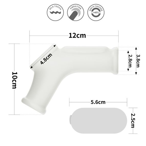 Насадка на член - Vibrating Silk Knights Ring With Scrotum Sleeve White Sex Aura | Зображення 1