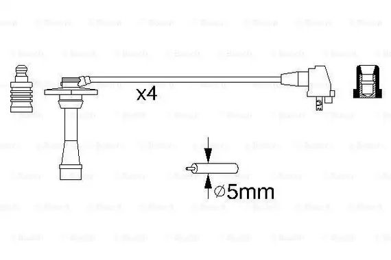 Комплект дротів запалювання TOYOTA COROLLA, BOSCH (0986356957) | Зображення 4