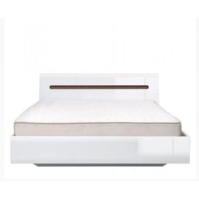 Ліжко двоспальне (підйомний механізм) ВМК (БРВ) Ацтека LOZ/160 160x200 см Білий/Білий глянець (BRW-1568)