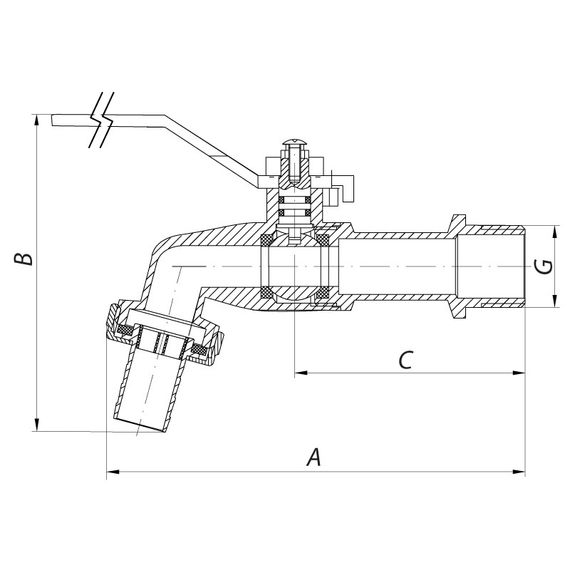 Кран пивний 1/2" (Koer KR.256) (KR2749) | Зображення 1