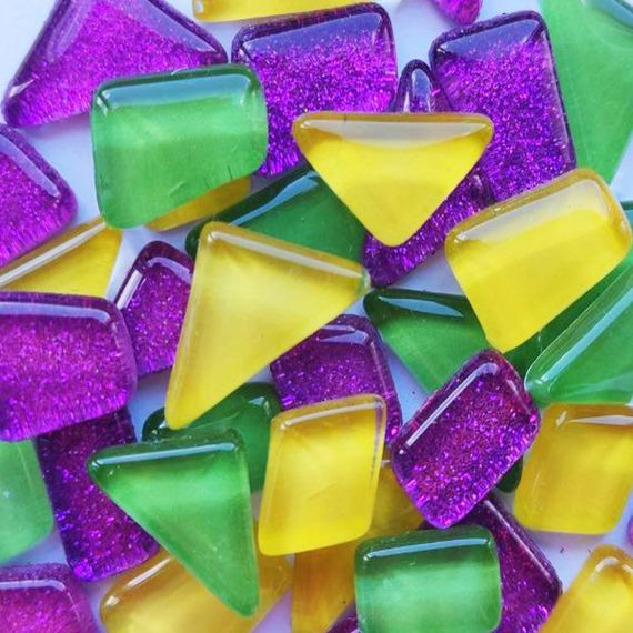 Дитячий набір для творчості "Мозаїчний мікс" MA5002 зелений, жовтий, фіолетовий з глітером | Зображення 1