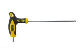 Ключ шестигранний Т-подібний 6 мм 95*205мм із кульовим наконечником і погумованою ручкою СІЛА 2025641