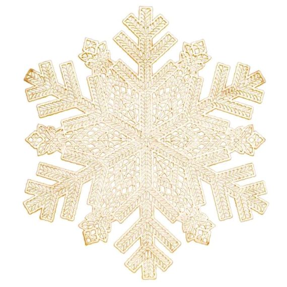 Килимок для сервірування столу Snowflake 38 см, золото HP-36327-13