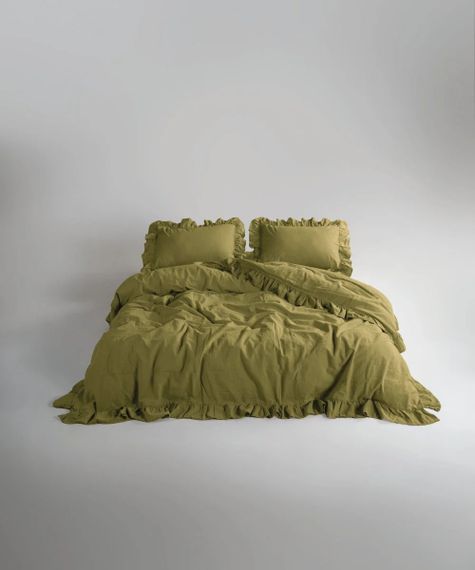 Постільна білизна Limasso Stonewashed Exclusive Ranforce 160 х 220 см Olive