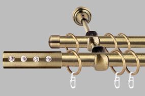 Карниз для штор дворядний металевий 19 мм, Алюр Анік комплект 160 див.