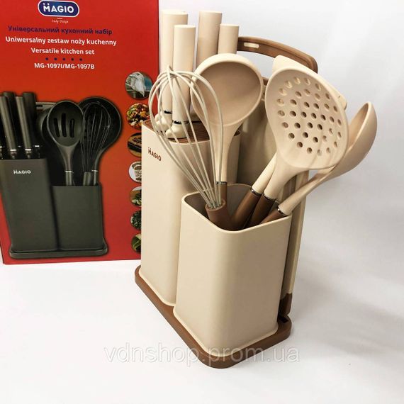 Кухонные предметы силикон Magio, Кухонный набор силиконовый для готовки, Набор половников для кухни PB-47 | Зображення 7