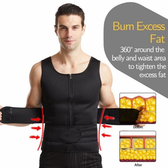 Чоловічий неопреновий жилет Body Shaper Tank Tops XL Black | Зображення 8