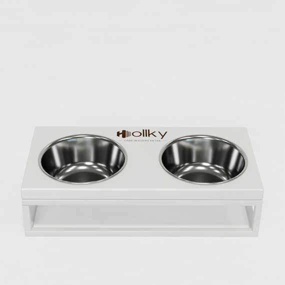 Миски на підставці для маленьких собак та котів Hollky Base S (2 × 0,45 л) BS-36187-WHWH | Зображення 3