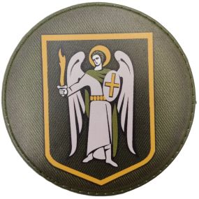 Патч / шеврон Архангел Михаїл круглий олива